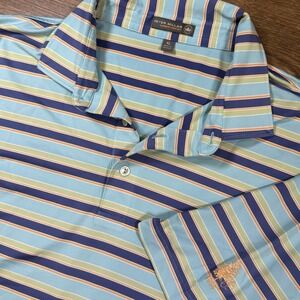 Peter Millar Men's XL Summer Comfort Golf Polo Shirt Embroidered Golf Club‎ Logo